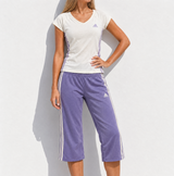 Adidas White Short Sleeve And Mesh Pants Set