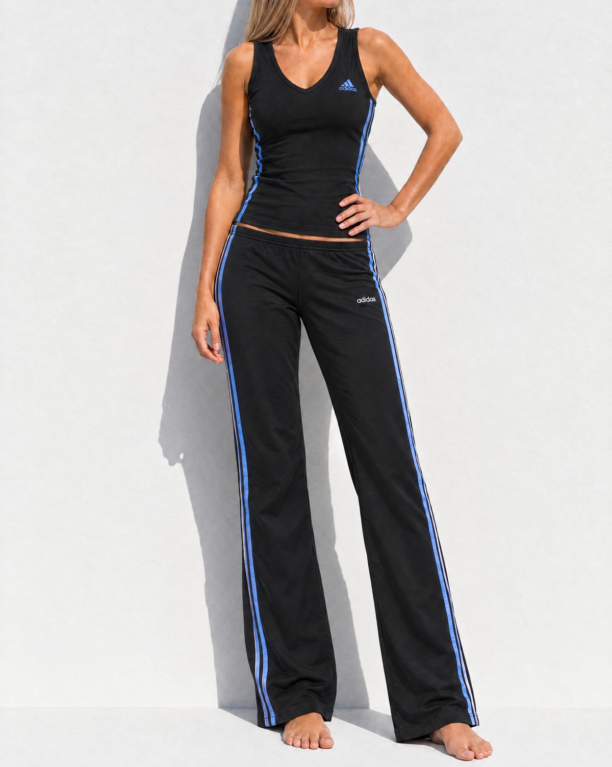 Adidas Y2K Rare Black Blue Track Pant Set