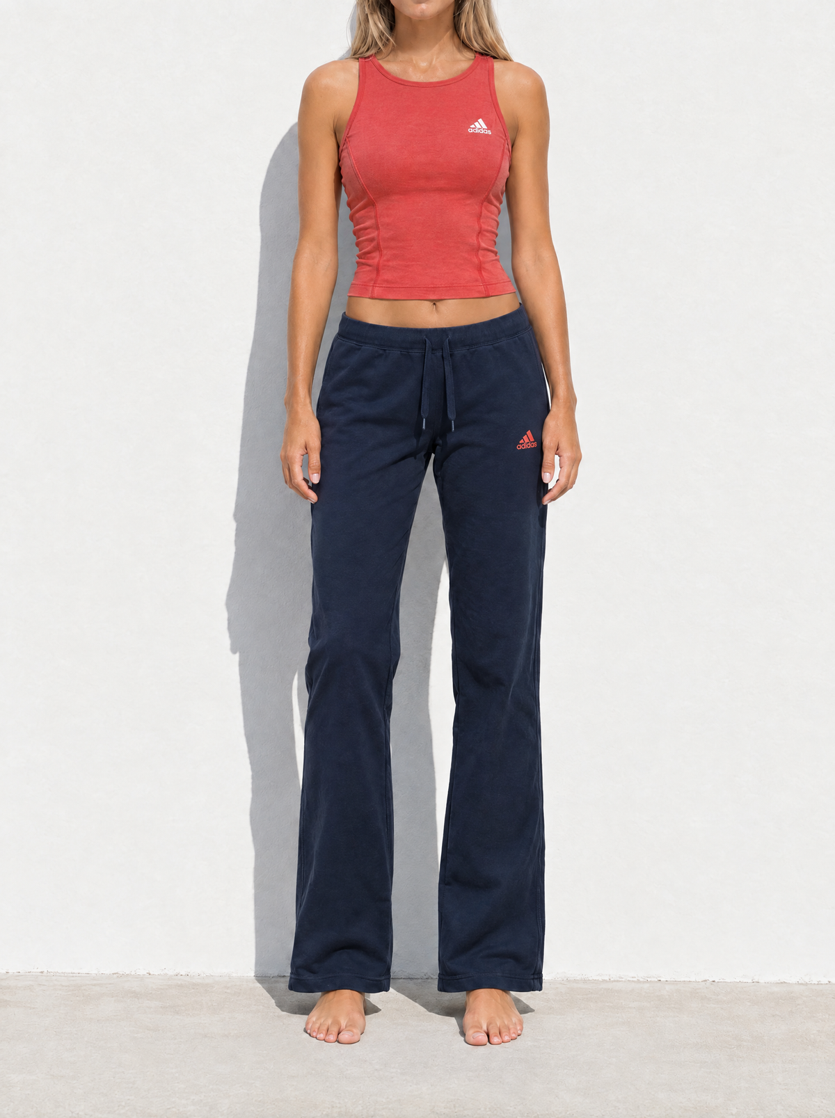 Adidas Y2K Orange Navy Track Pant Set