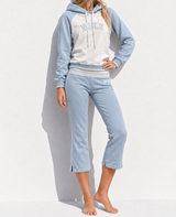 Nike Y2K Baby Blue White Hoodie Capri Set