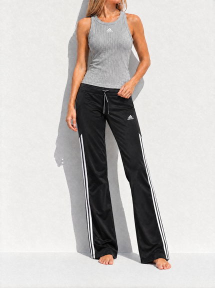 Adidas 2000s Grey Black Track Pant Set