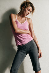 Nike Mixed Era Pink Gray Capri Set