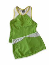 Nike Late 2000s Green White Tennis Skort Set