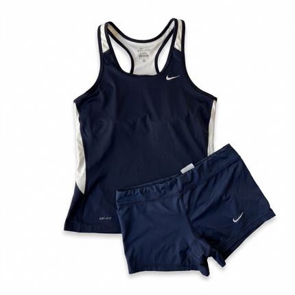 Nike Classic Navy & White Dri-FIT Short Set