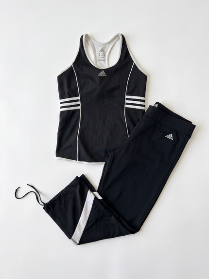 Adidas Late 2000s Black White Capri Set