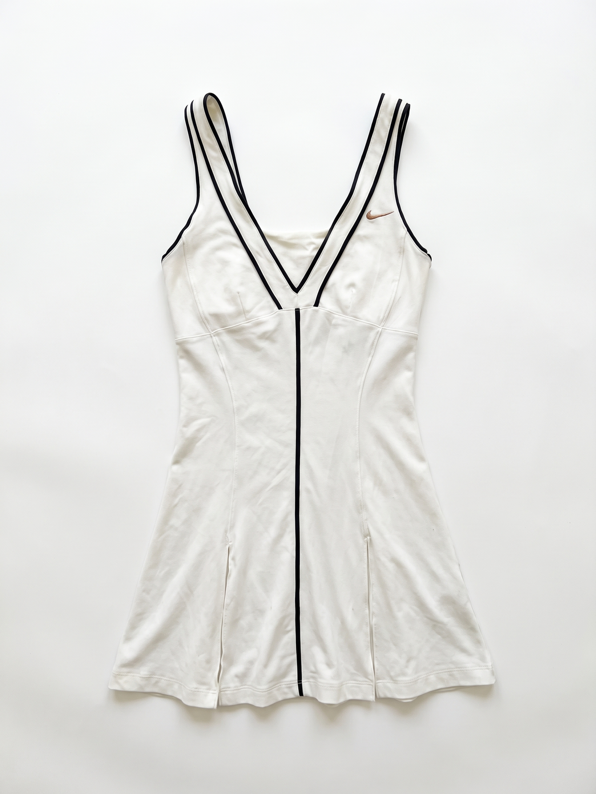Nike Rare 2010s White Black Tennis Dress