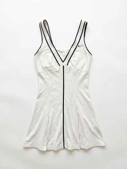 Nike Rare 2010s White Black Tennis Dress