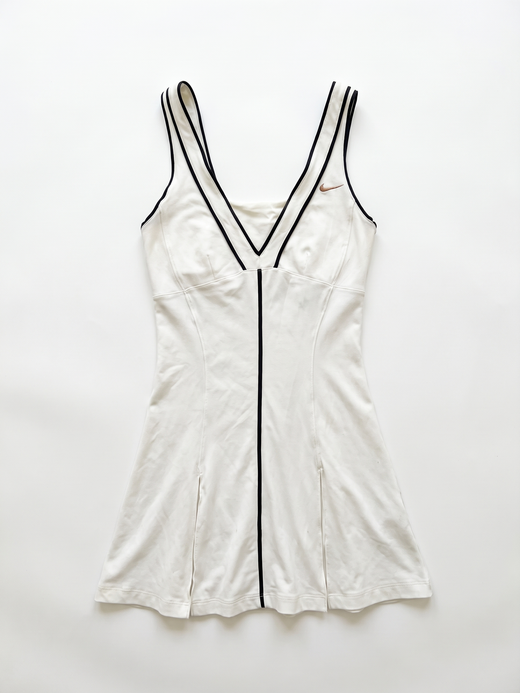Nike Rare 2010s White Black Tennis Dress
